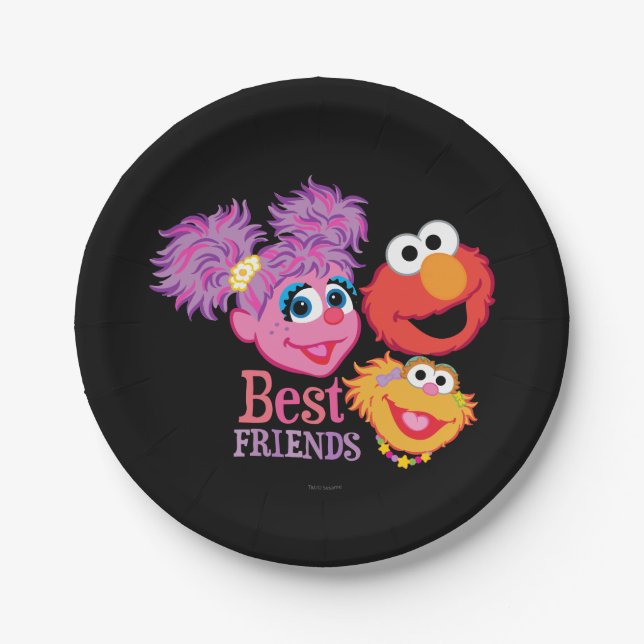 Best Friends Sesame Street Paper Plate (Front)