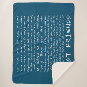 Best friends sherpa blanket