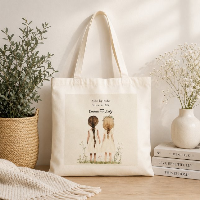 Best Friends Since Personalised Name Tote Bag (Creator Uploaded)