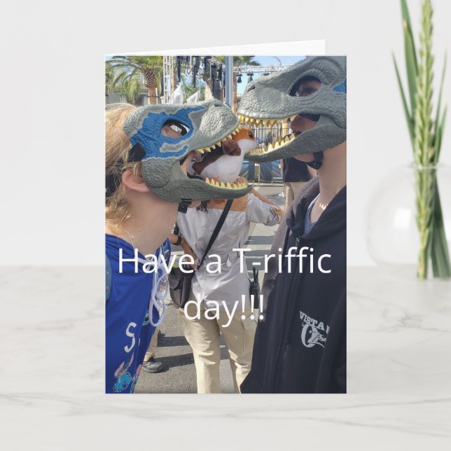 Best Friends T-rex Card (Front)