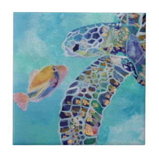 Best Friends Turtle and Humu Fish Tile