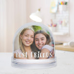 Best Friends Two Photo Keepsake Snowglobe<br><div class="desc">Celebrate your friendship with this fun snow globe featuring your favourite photo together with "Best Friends" in bold white script on the front. The back displays a second photo for a two-sided keepsake that captures your favourite memories. A perfect birthday gift, going away present, or just-because surprise for your ride-or-die....</div>