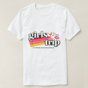 Best Friends Vacation Girls Trip 2026 Retro T-Shirt