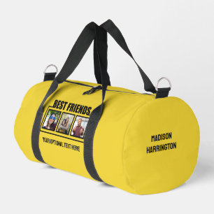 Best Friends your 6 photos, name, text & colour Duffle Bag