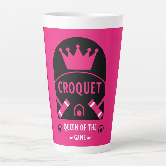 best funny croquet game player latte mug (Front)