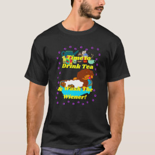 Best Funny Dachshund Fan Wiener Dog Tea Party Love T-Shirt