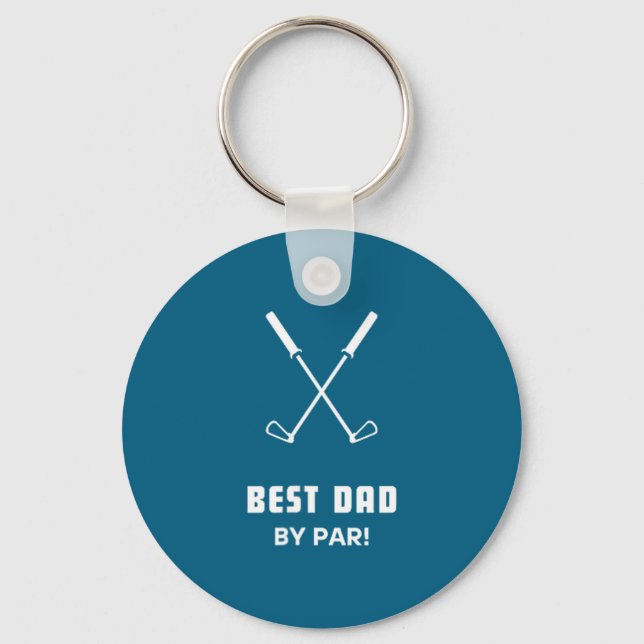 Best Funny Dad Par Father's Day Simple Key Ring (Front)