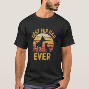 Best Fur Dad Ever Dog and Cat Owner Novelty Father T-Shirt