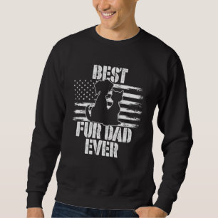 Best Fur Dad Ever Papa Usa Flag Best Dog & Cat Own Sweatshirt