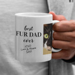 Best Fur Dad Ever Photo Coffee Mug<br><div class="desc">Celebrate the best fur dad ever with this personalised mug. You can easily add two photos of your pets and their names and year.</div>