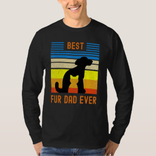 Best Fur Dad Ever Vintage Dog And Cat Owner Father T-Shirt