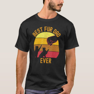 Best Fur Dad Ever Vintage Dog and Cat Owner Father T-Shirt