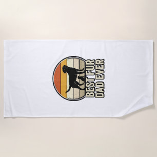Best Fur Dad Ever Vintage Dog Dad Shirt Design_1 Beach Towel