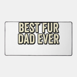 Best Fur Dad Ever Vintage Dog Dad Shirt Design_1 Desk Mat
