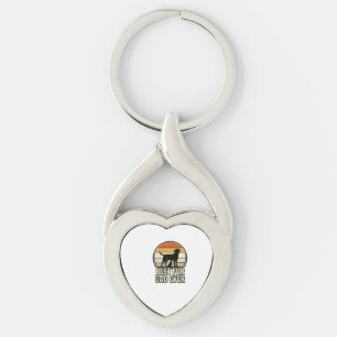 Best Fur Dad Ever Vintage Dog Dad Shirt Design_1 Key Ring
