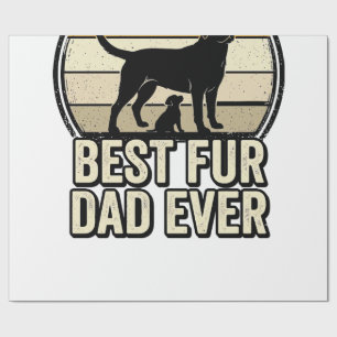 Best Fur Dad Ever Vintage Dog Dad Shirt Design_1 Wrapping Paper