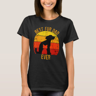 Best Fur Dad Ever Vintage Retro Dog Cat Owner T-Shirt