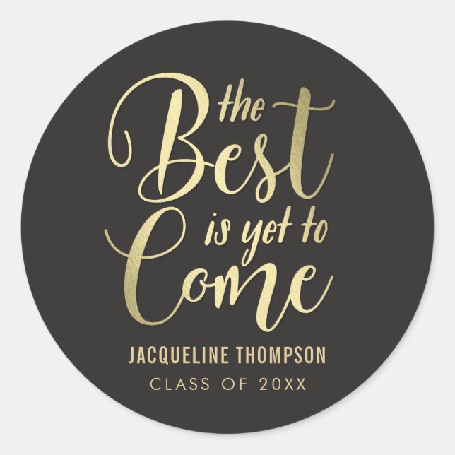 Best Future EDITABLE COLOR Graduation Stickers (Front)