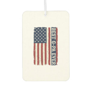 Best G-PA Ever Patriotic Flag Vintage Shirt Design Car Air Freshener
