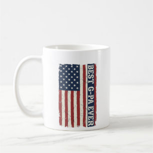 Best G-PA Ever Patriotic Flag Vintage Shirt Design Coffee Mug