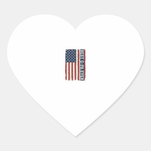 Best G-PA Ever Patriotic Flag Vintage Shirt Design Heart Sticker