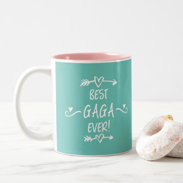 Best Gaga Ever Two-Tone Coffee Mug (With Donut)