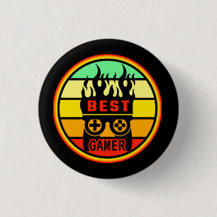 BEST GAMER - GAMING NERD 3 CM ROUND BADGE
