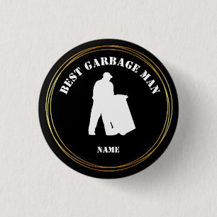 Best Garbage Man Button