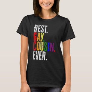Best Gay Cousin Ever Rainbow Lgbt Pride T-Shirt
