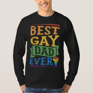 Best Gay Dad Ever Cute  Gay Pride from Son Daughte T-Shirt