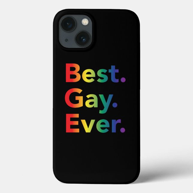 Best Gay Ever LGBT Rainbow Flag iPhone Case (Back)