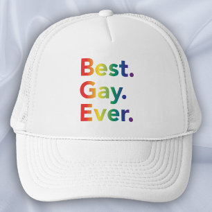 Best Gay Ever LGBT Rainbow Flag Trucker Hat