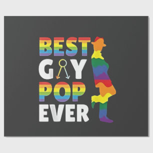 Best Gay Pop Ever LGBT Pride Month Grandpa Dad Wrapping Paper