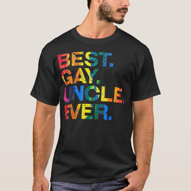 Best Gay Uncle Ever Gay Gender Equality Funny T-Shirt (Front)