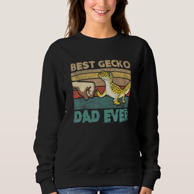 Best Gecko Dad Ever Lizard Leopard Gecko Sweatshirt (Front)