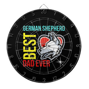 Best German Shepherd Dad Ever Dartboard