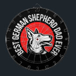 Best German Shepherd Dad Ever        Dartboard<br><div class="desc">Gift Idea for Men - Best German Shepherd Dad Ever. Awesome gift from kids,  youth,  daughter,  son,  mum for daddy,  dad,  papa,  father,  husband,  boyfriend,  friend,  buddy,  parents,  grandpa,  granddad,  grandfather,  pet dog owner on Fathers Day / Christmas</div>