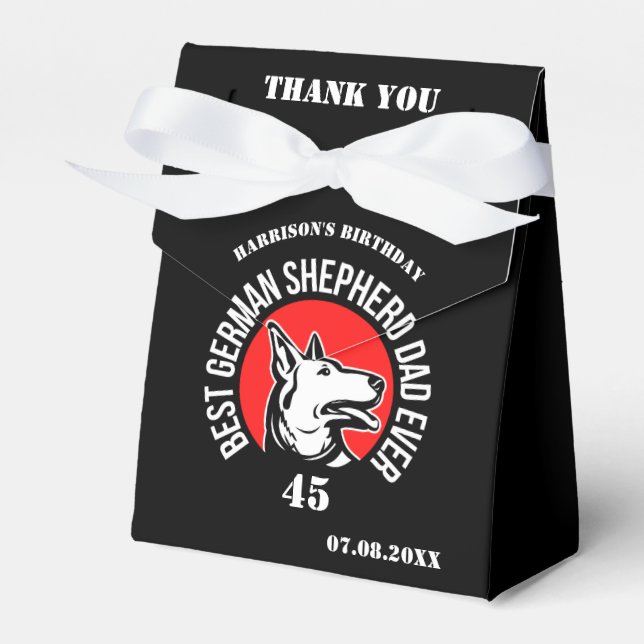 Best German Shepherd Dad Ever      Favour Boxes (Front Side)
