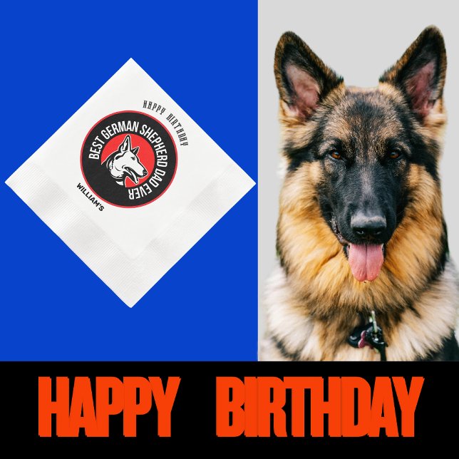 Best German Shepherd Dad Ever      Napkin (Creator Uploaded)