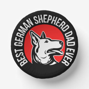 Best German Shepherd Dad Ever      Paper Plate