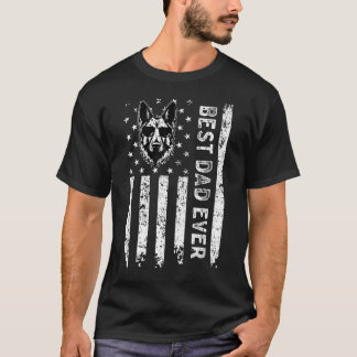 Best German Shepherd Dog Dad Ever Fathers Day Usa T-Shirt