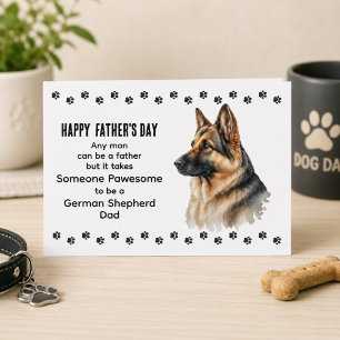 Best German Shepherd Dog Dad Father's Day Custom Holiday Card