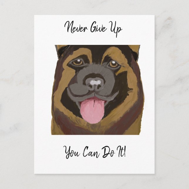 Best German Shepherd Dog Never Give Up Postcard (Front)