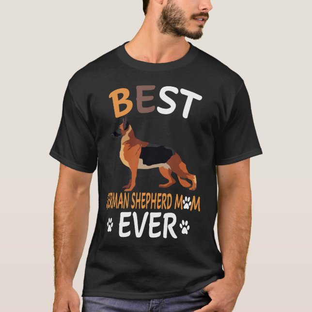 Best German Shepherd Mum Ever T-Shirt (Front)