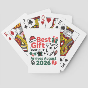 Best Gift Arrives in August 2026 Christmas Couples Playing Cards