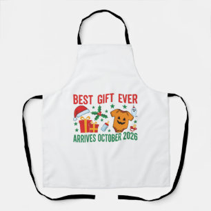 Best Gift Arrives in October 2026 Christmas Couple Apron