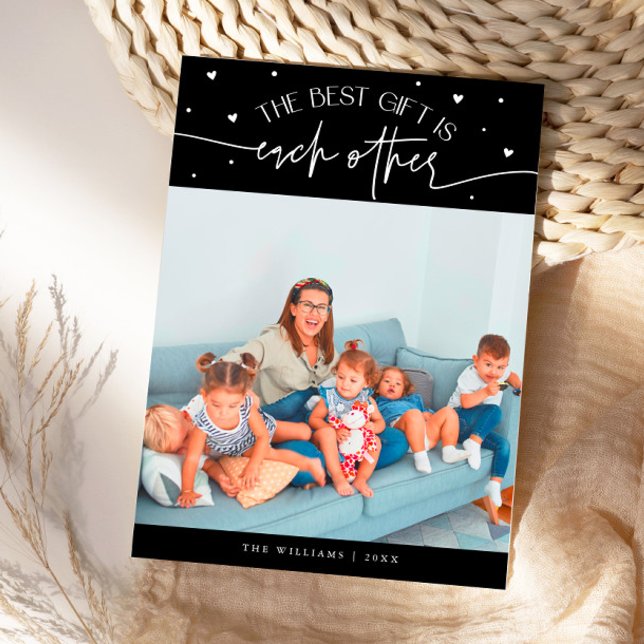 Best Gift Black Valentines Day Photo Holiday Card (Creator Uploaded)