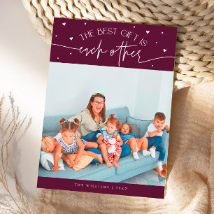 Best Gift Cranberry Valentines Day Photo Holiday Card