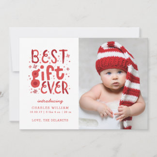 Best Gift Ever Christmas Birth Announcement
