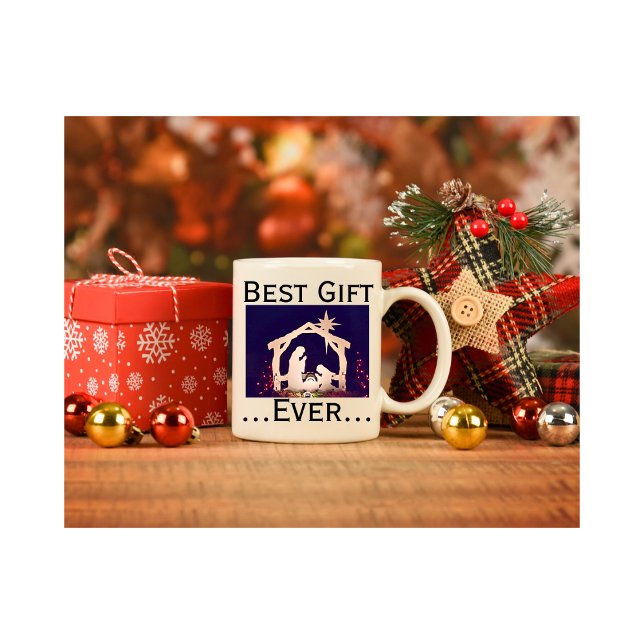 Best Gift Ever Christmas Custom Coffee Mug (Best Gift Ever Christmas Mug for Church and Home)